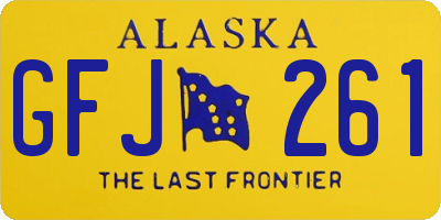 AK license plate GFJ261