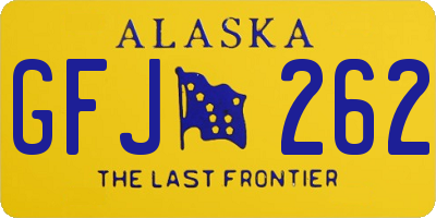 AK license plate GFJ262