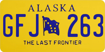 AK license plate GFJ263