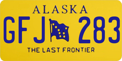 AK license plate GFJ283