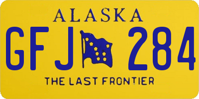 AK license plate GFJ284