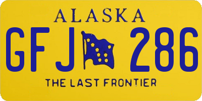 AK license plate GFJ286