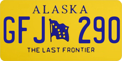 AK license plate GFJ290