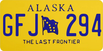 AK license plate GFJ294