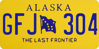 AK license plate GFJ304