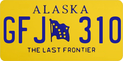 AK license plate GFJ310