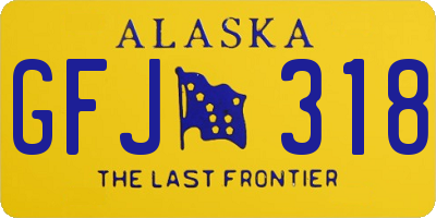 AK license plate GFJ318