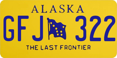 AK license plate GFJ322