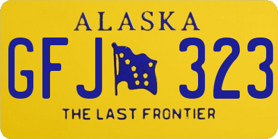 AK license plate GFJ323