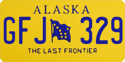 AK license plate GFJ329