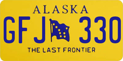 AK license plate GFJ330