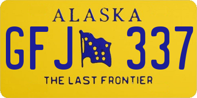 AK license plate GFJ337