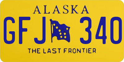 AK license plate GFJ340