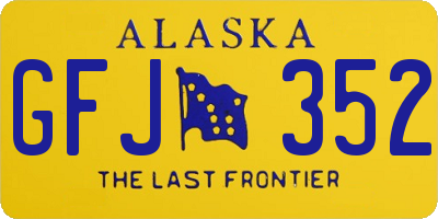 AK license plate GFJ352