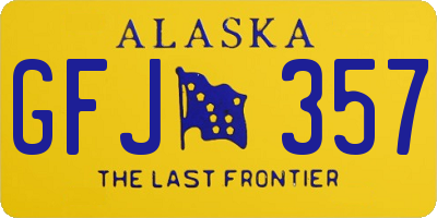 AK license plate GFJ357