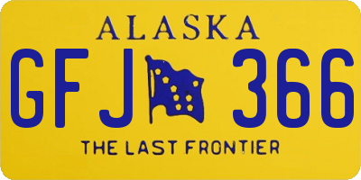 AK license plate GFJ366
