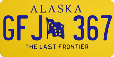 AK license plate GFJ367