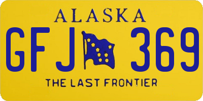 AK license plate GFJ369