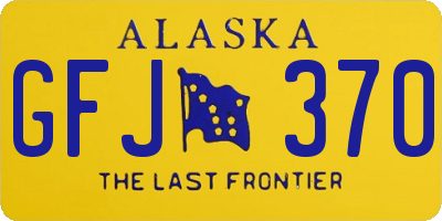 AK license plate GFJ370