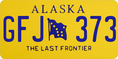 AK license plate GFJ373