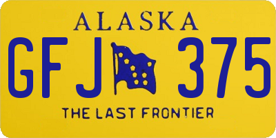 AK license plate GFJ375