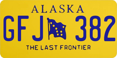 AK license plate GFJ382