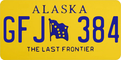 AK license plate GFJ384
