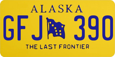 AK license plate GFJ390