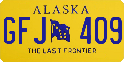 AK license plate GFJ409