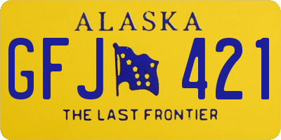 AK license plate GFJ421