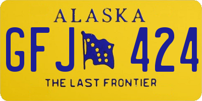 AK license plate GFJ424