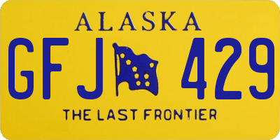 AK license plate GFJ429