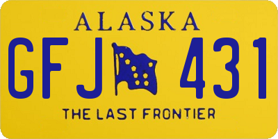 AK license plate GFJ431