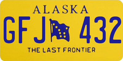 AK license plate GFJ432