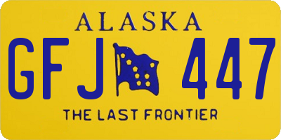 AK license plate GFJ447