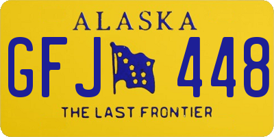 AK license plate GFJ448