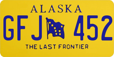 AK license plate GFJ452