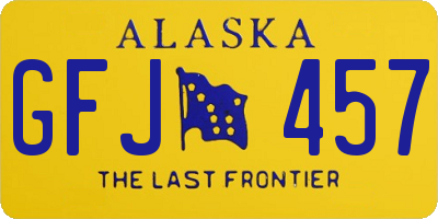 AK license plate GFJ457