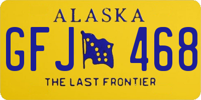 AK license plate GFJ468