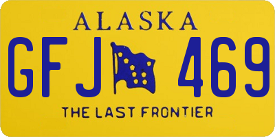 AK license plate GFJ469