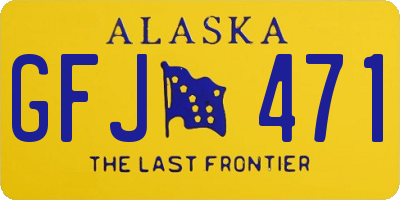 AK license plate GFJ471