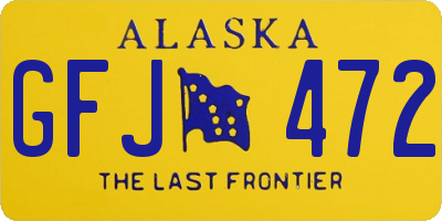 AK license plate GFJ472
