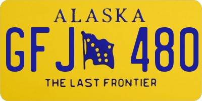 AK license plate GFJ480
