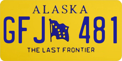 AK license plate GFJ481