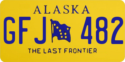 AK license plate GFJ482