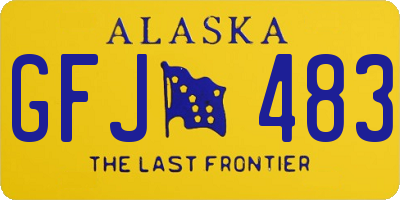 AK license plate GFJ483