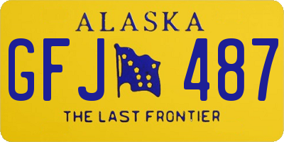 AK license plate GFJ487