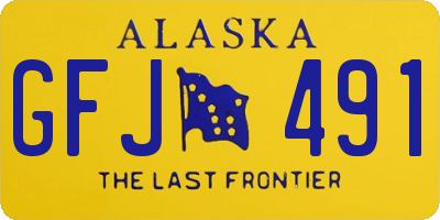 AK license plate GFJ491