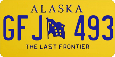 AK license plate GFJ493