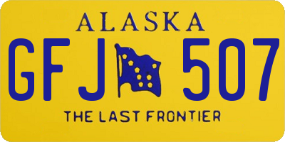 AK license plate GFJ507